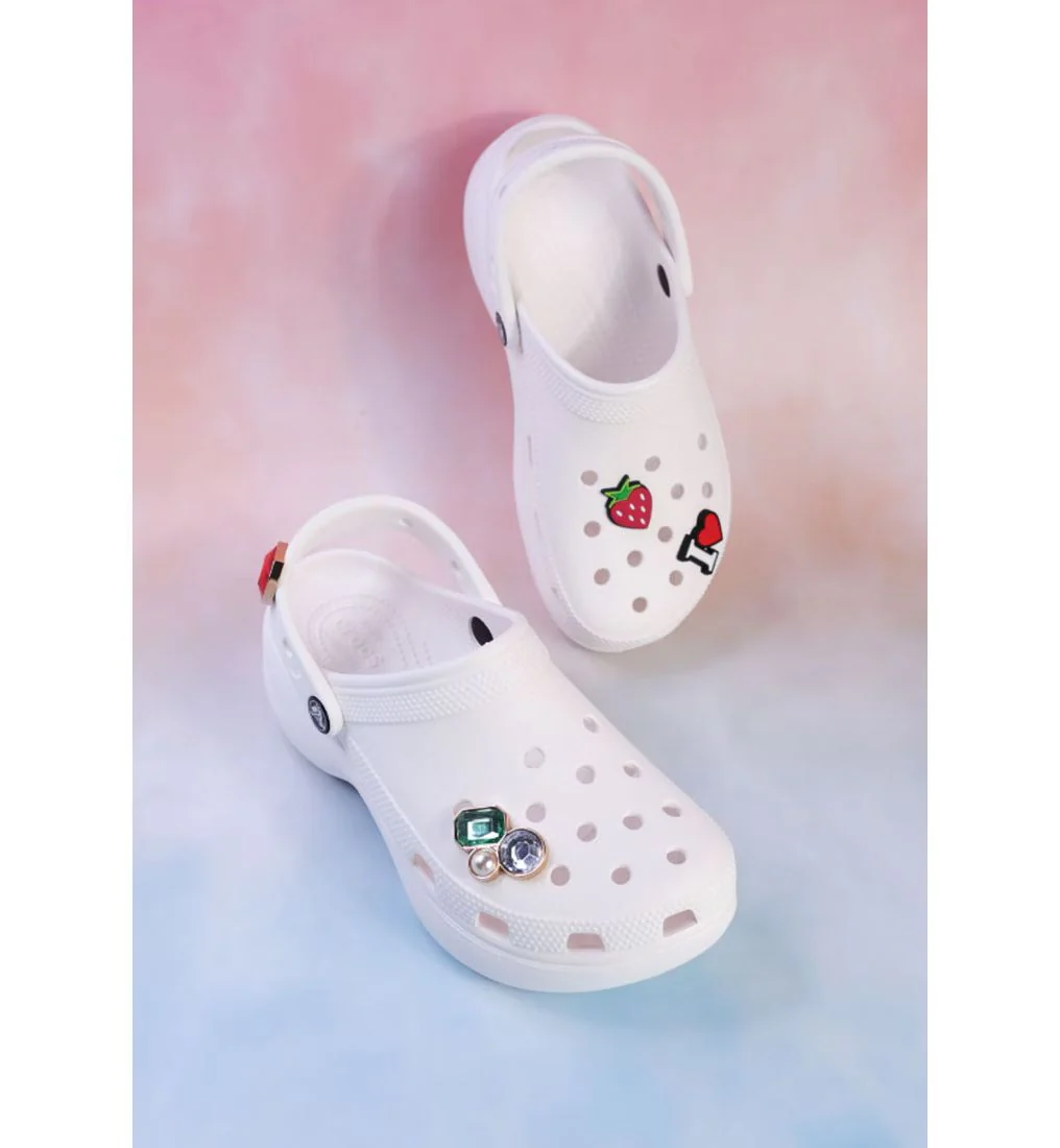 Женские сабо Crocs Classic Platform Clog — цвет белый, Us W10