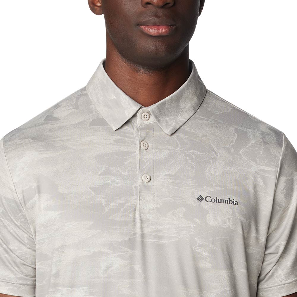 COLUMBIA Tech Trail™ Novelty Men's Hiking Polo Shirt - Beige - 2XL (US SIZE)