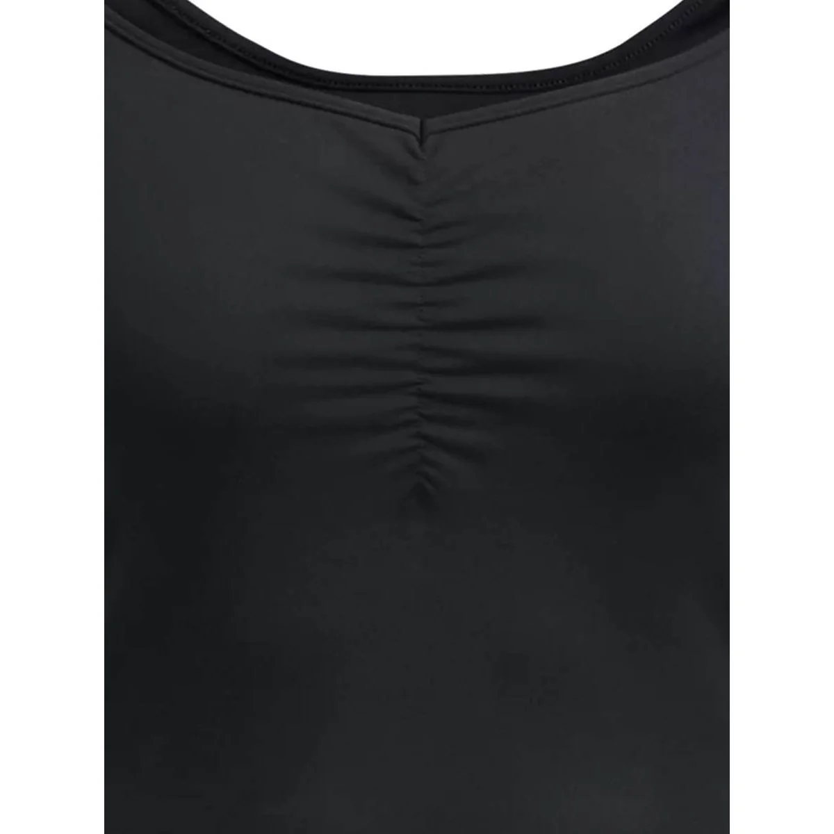 UNDER ARMOUR Motion Ruched Women's Training T-Shirt - Black - L (US SIZE)