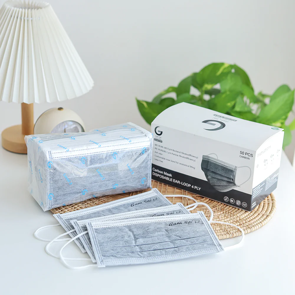 Маска Gamsai Carbon 4 Layers For Adult 50 шт