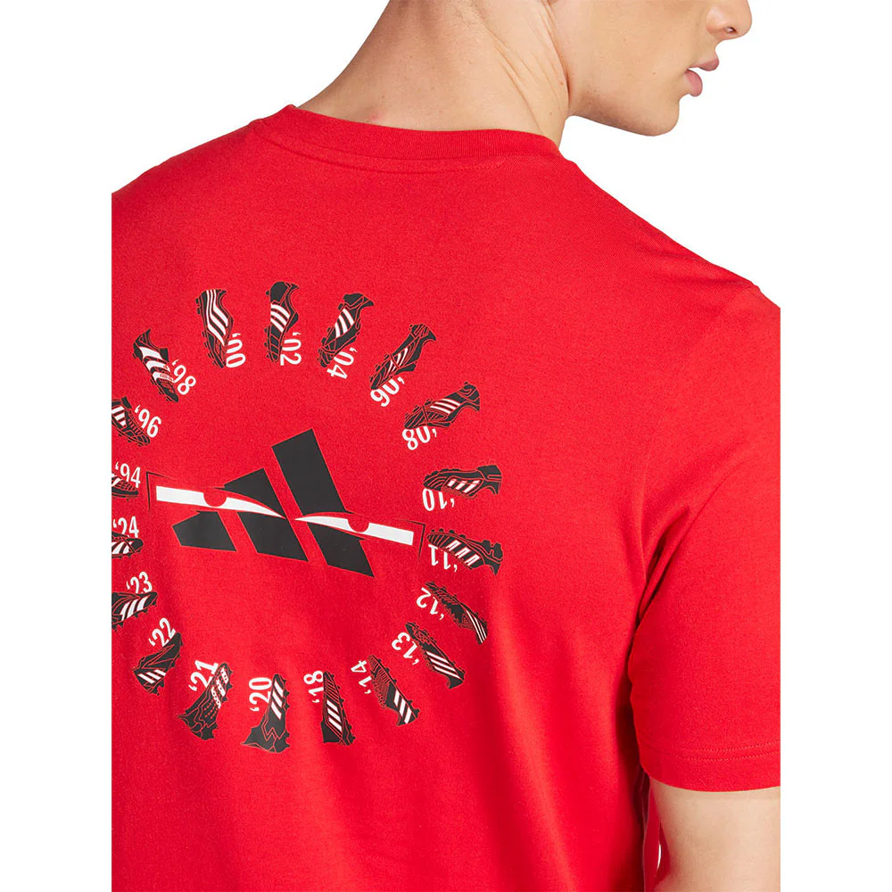 Мужская футбольная футболка Adidas Predator History Graphic — цвет красный, размер 2XL (UK SIZE)