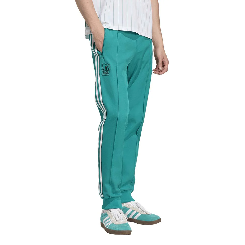 ADIDAS Liverpool FC Terrace Icons Track Men's Football Pants - Green - L (UK SIZE)