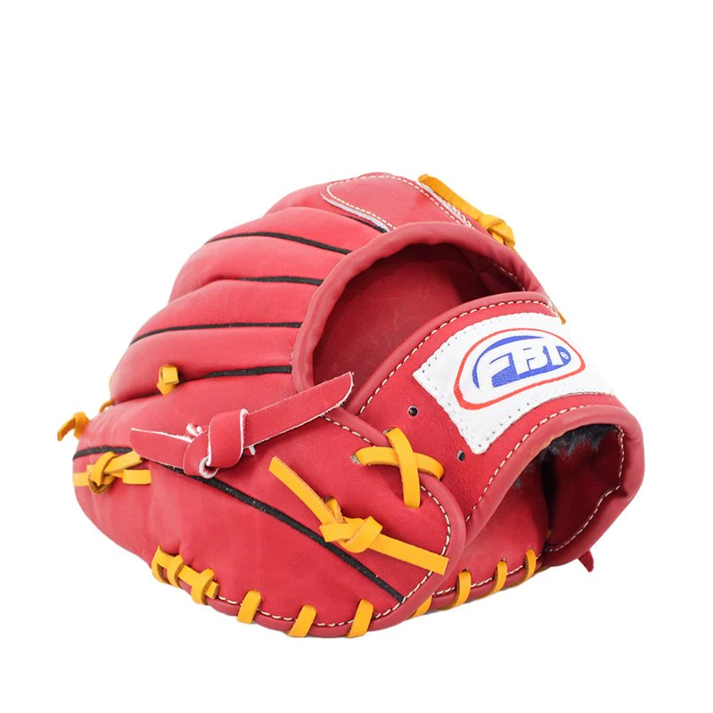 FBT Softball Gloves ถุงมือซอฟบอล Basket 12 นิ้ว หนังแท้ Red 74427 - Red - One size