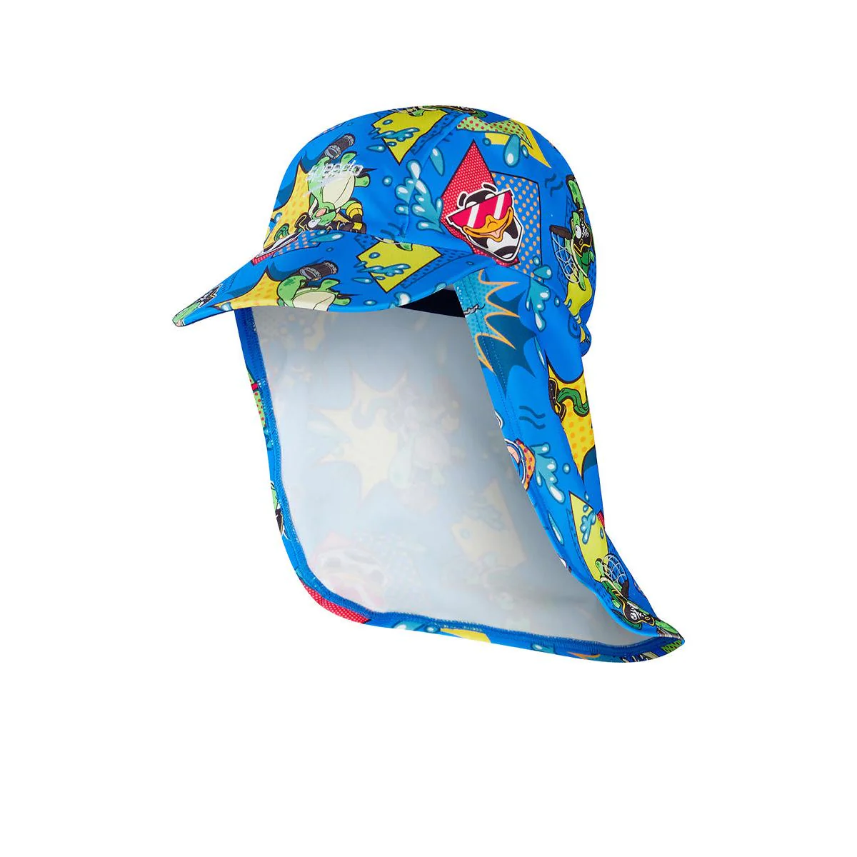 SPEEDO Learn To Swim Sun Protection Boys  Swim Hat - Blue - L (UK SIZE)
