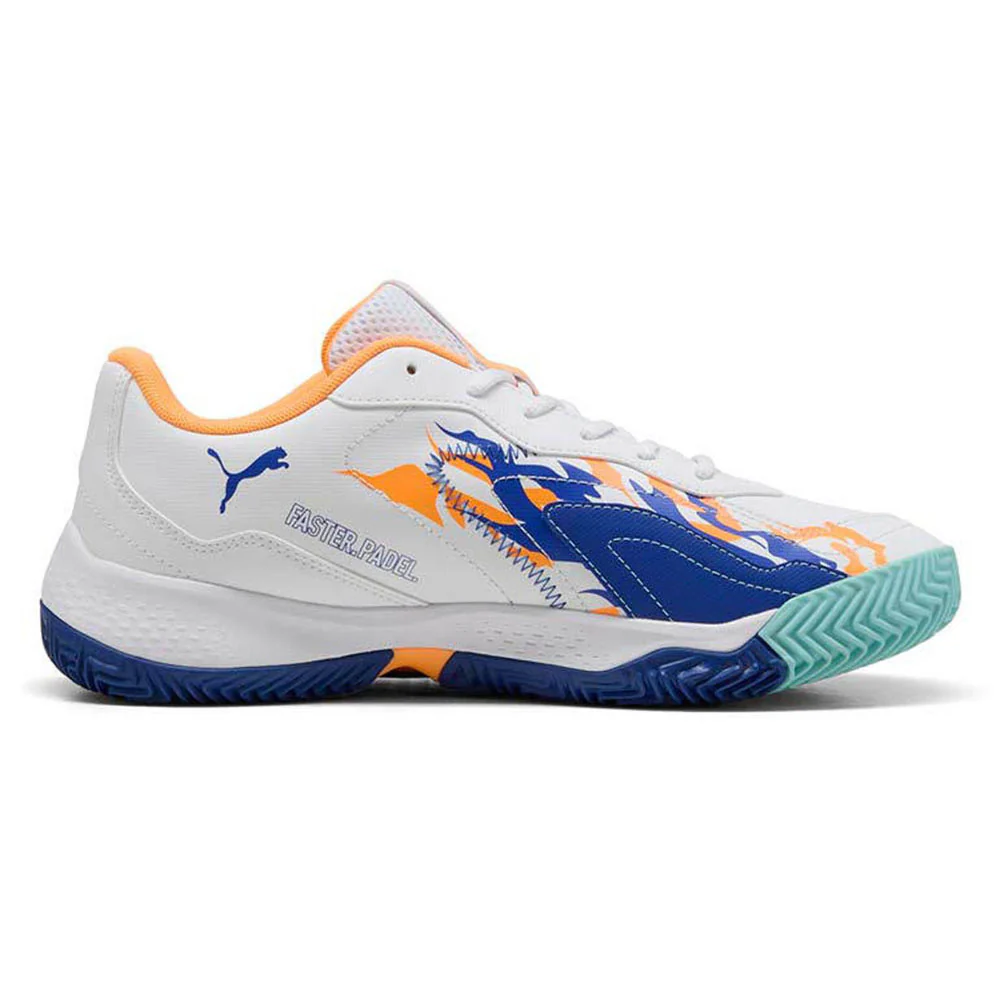 PUMA NOVA Smash Padel Men's Futsal Shoes - White - UK 10