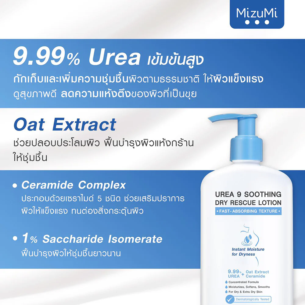 MizuMi Urea 9 Soothing Dry Rescue Lotion 250g