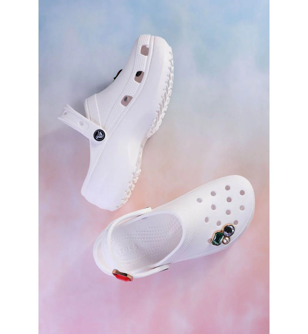 Женские сабо Crocs Classic Platform Clog — цвет белый, Us W10
