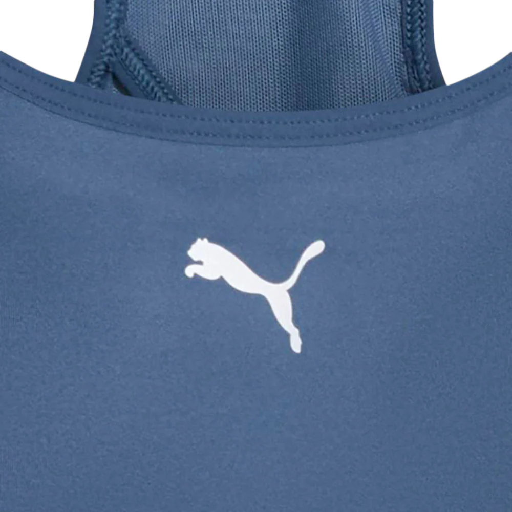 PUMA 4Keeps Women's Running Sports Bra - Blue - L (UK SIZE)