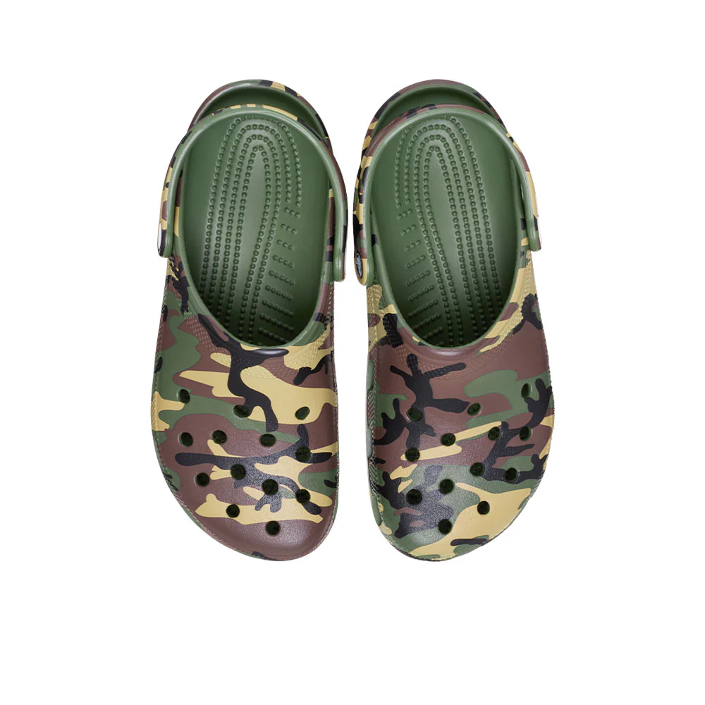 CROCS Camouflage Classic Clog Unisex Lifestyle Shoes - Green - M10/W12