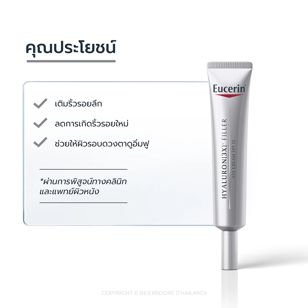 Ночной крем Eucerin Buy 2 Get 1 Hyaluron 3x + Filler Day придающий сияние Cream + Hyaluron 3x + Filler [Free! Eye cream 15 мл]