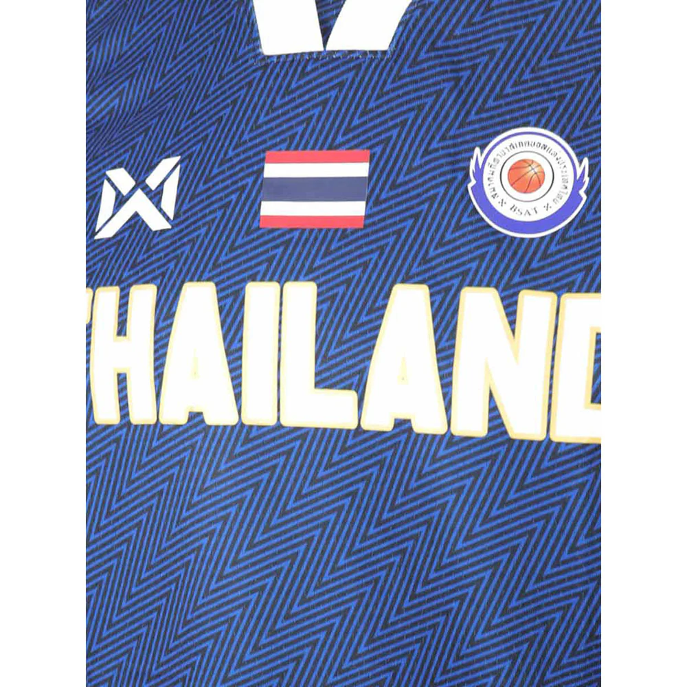 WARRIX Unisex Thailand National Team 2024 Basketball Jersey - Blue - 2L (US SIZE)