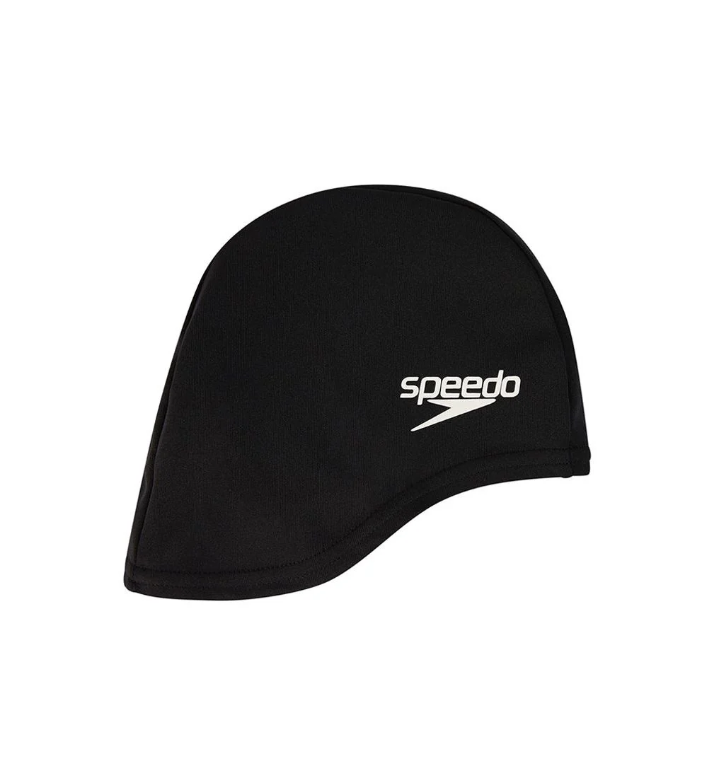 SPEEDO Polyester Kids Swimming Cap - Black - ONE SIZE