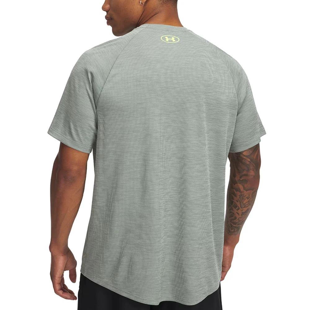 Мужская тренировочная футболка Under Armour Tech™ Textured — цвет зеленый, размер L (американский размер)