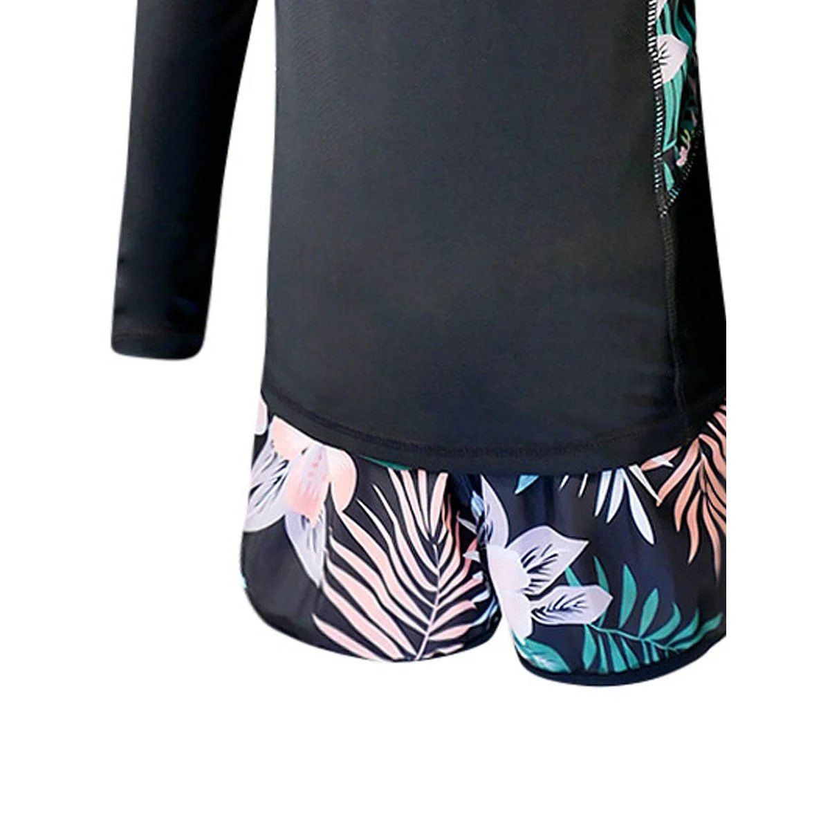 HIGHCLUB UPF-G07 Girls Swimsuit - Black - US 10