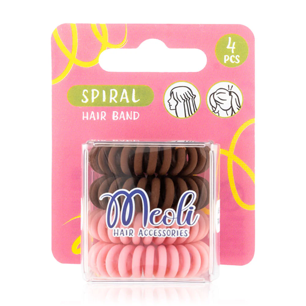 MEOLI Spiral 3.5cm Hair Band Special Colors 4pcs