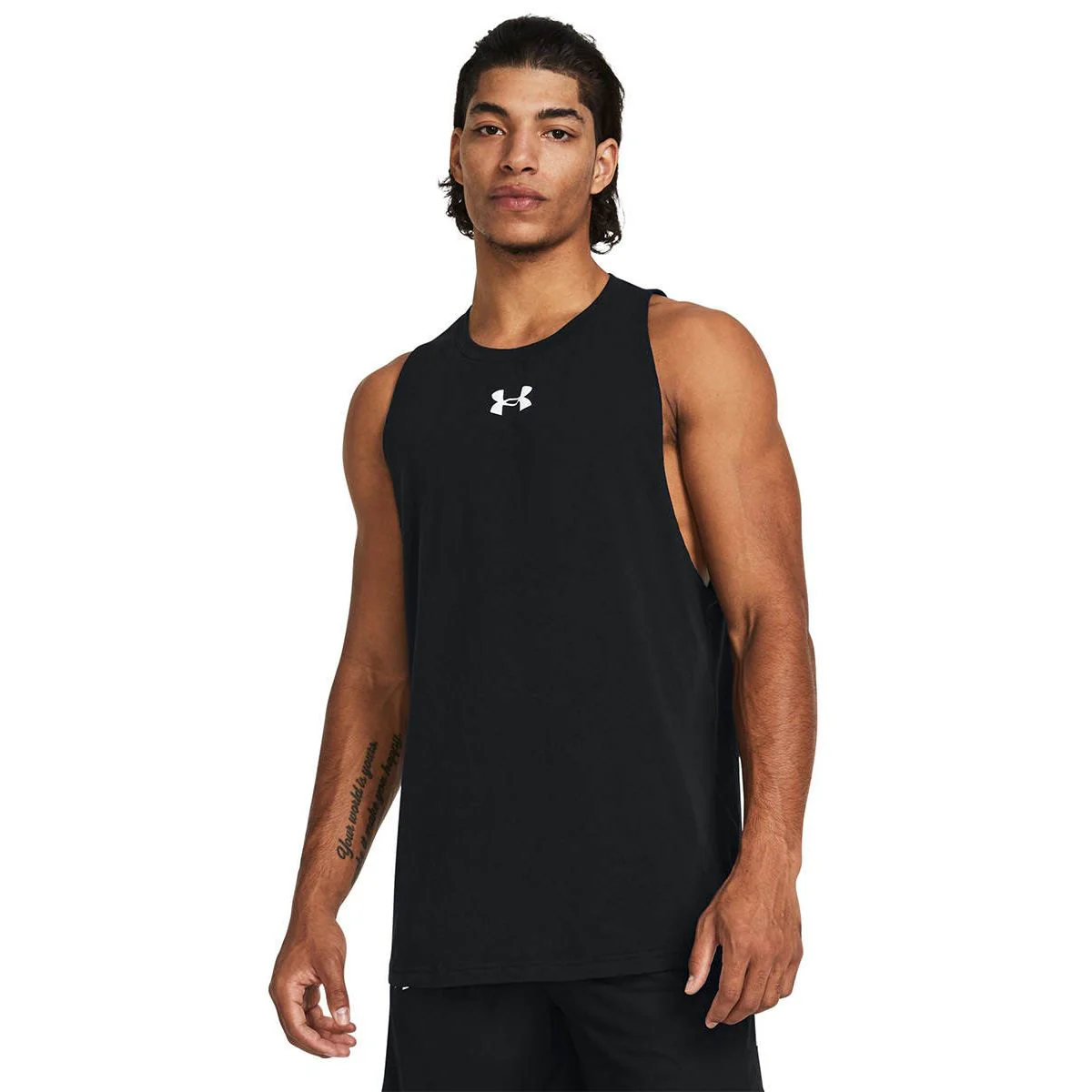 UNDER ARMOUR Baseline Cotton Men's Basketball Tank - Black - 2XL (US SIZE)