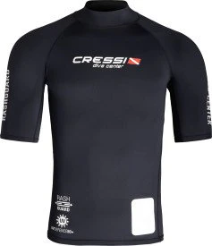 CRESSI Dive Center Man Rash Guard Short Sleeve - Black - 2XL
