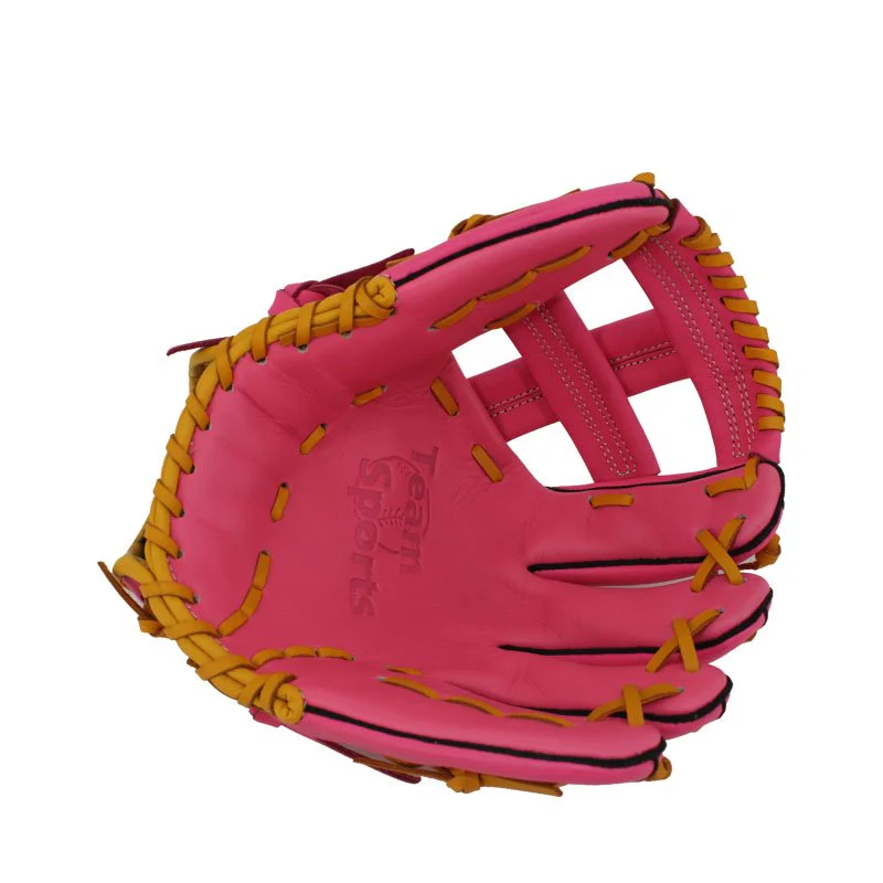 FBT Softball Gloves ถุงมือซอฟบอล Cross 11.25 นิ้ว Pink หนังแท้ 74428 - Pink - One size
