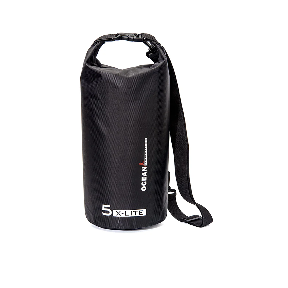 OCEANDYNAMIC Dry Bag 5L X-Lite Unisex Waterproof Bag - Black - 5 LITRES