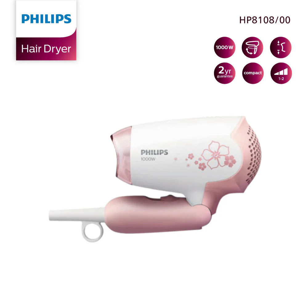 Philips Hair Dryer 1000W — HP8108/00, 1pc