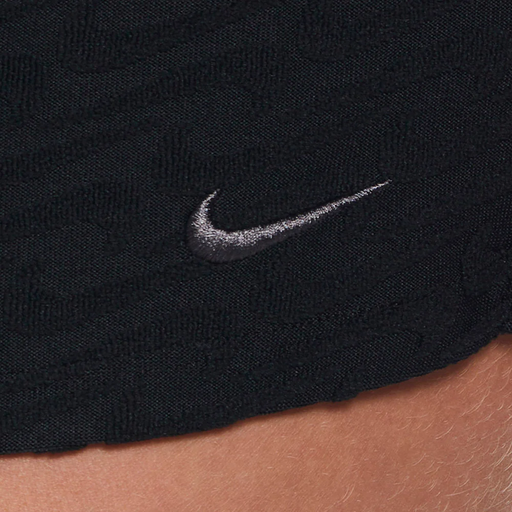 NIKE Swoosh Link Terry Cover-Up Women's Swim Shorts - Black - L (US SIZE)