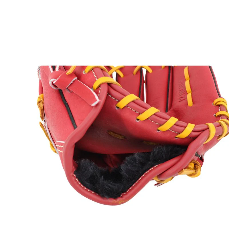 FBT Softball Gloves ถุงมือซอฟบอล Basket 12 นิ้ว หนังแท้ Red 74427 - Red - One size