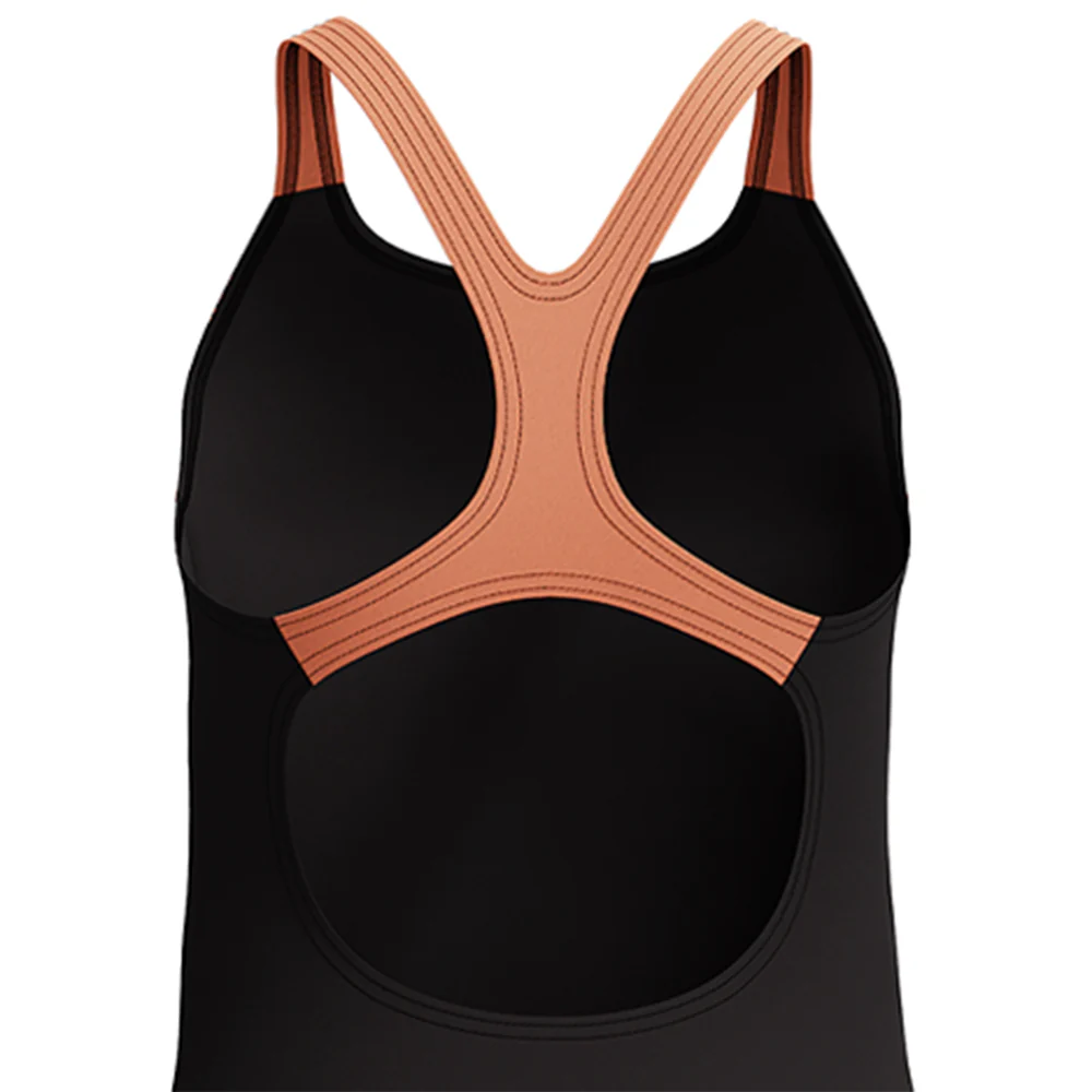 SPEEDO Medley Logo Medalist Girls Swimsuit - Black - 11-12 YEARS