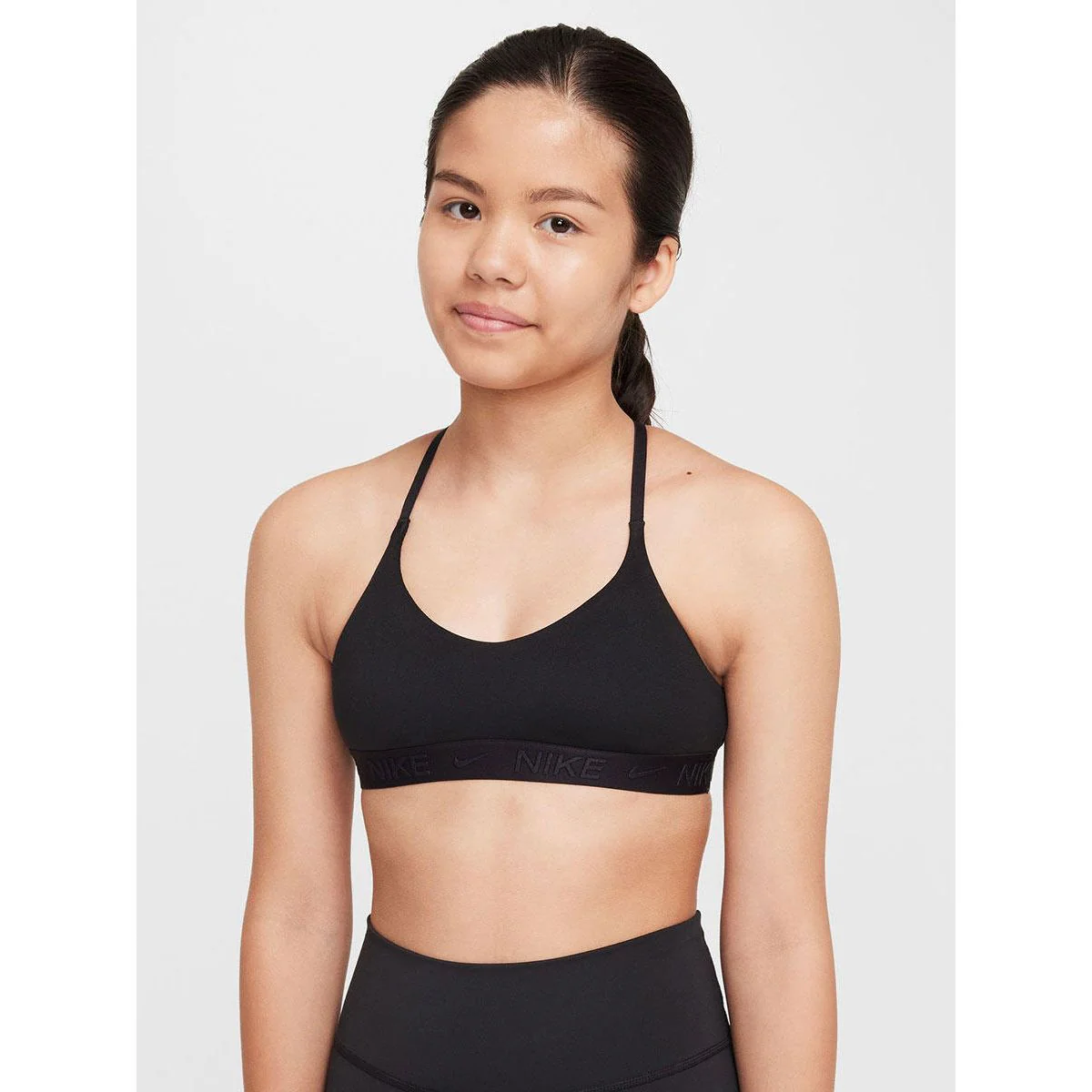 NIKE Indy Girls Sports Bra - Black - L (US SIZE)