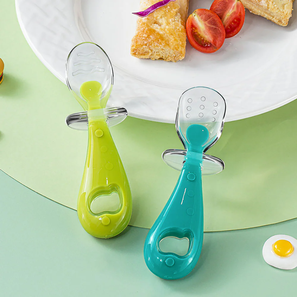 Hogokids детские Silicone Short Handle Food Supplement Spoon