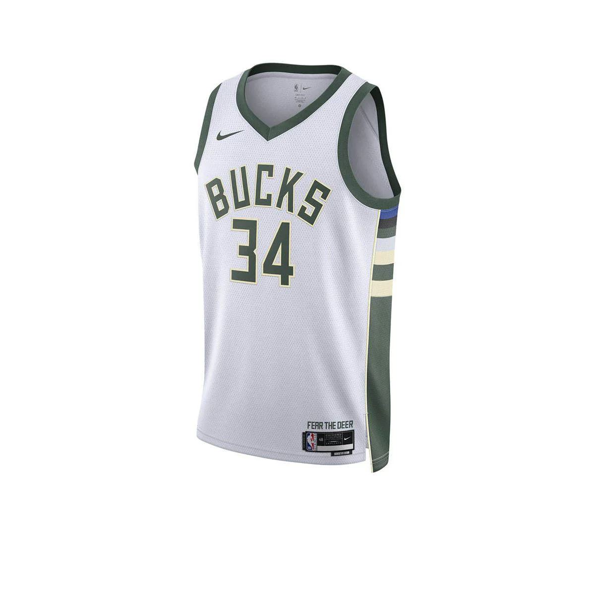 NIKE Milwaukee Bucks Association Edition 2022/23 Men's Basketball Jersey - White - 2XL (US SIZE)
