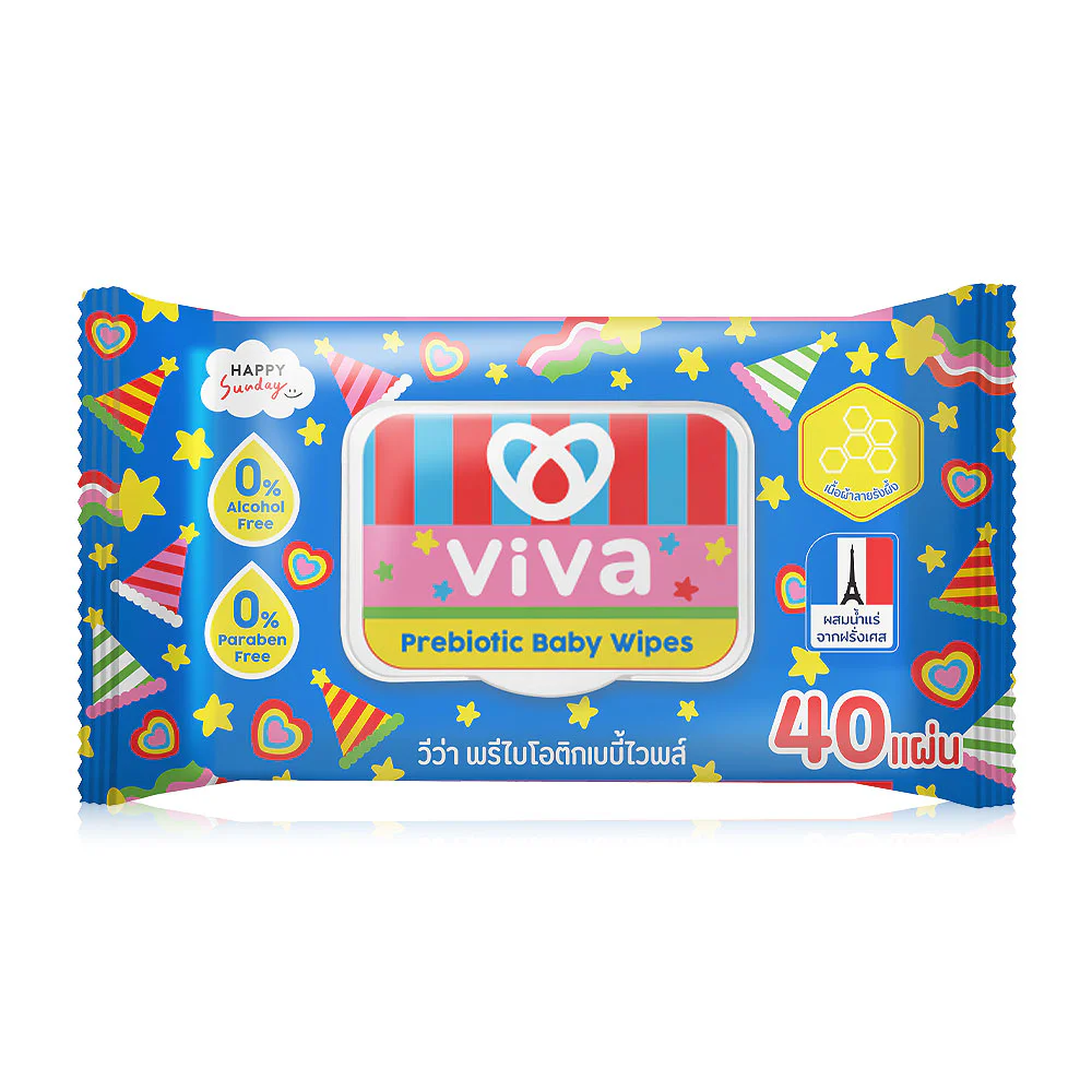 ViVa x Happy Sunday Prebiotic Baby Wipes 40 Sheets