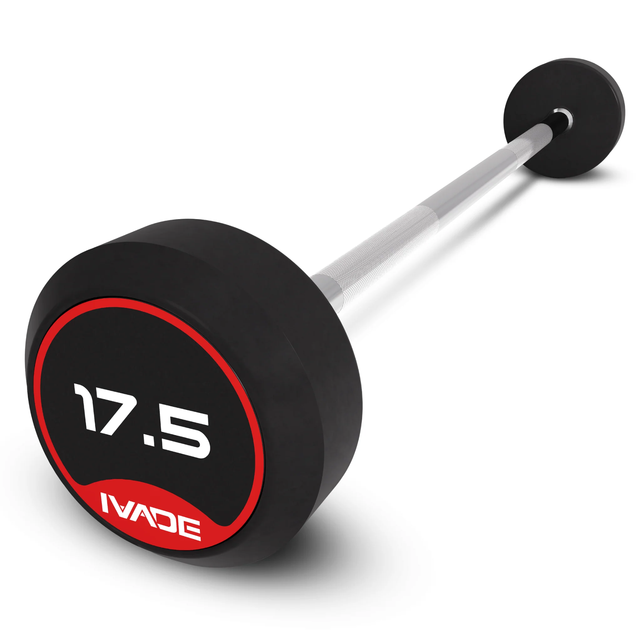 บาร์เบล แกนตรง หุ้มยาง IVADE (MD3009) - Black - 10KG