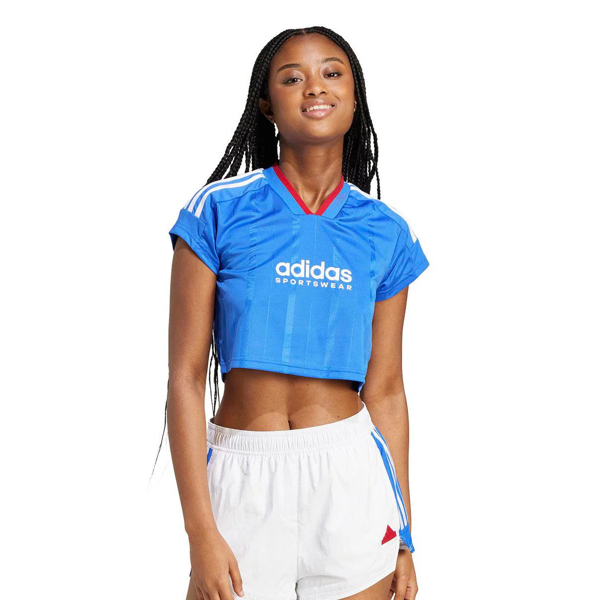 ADIDAS Tiro Cut 3-Stripes Crop Women's Football T-Shirt