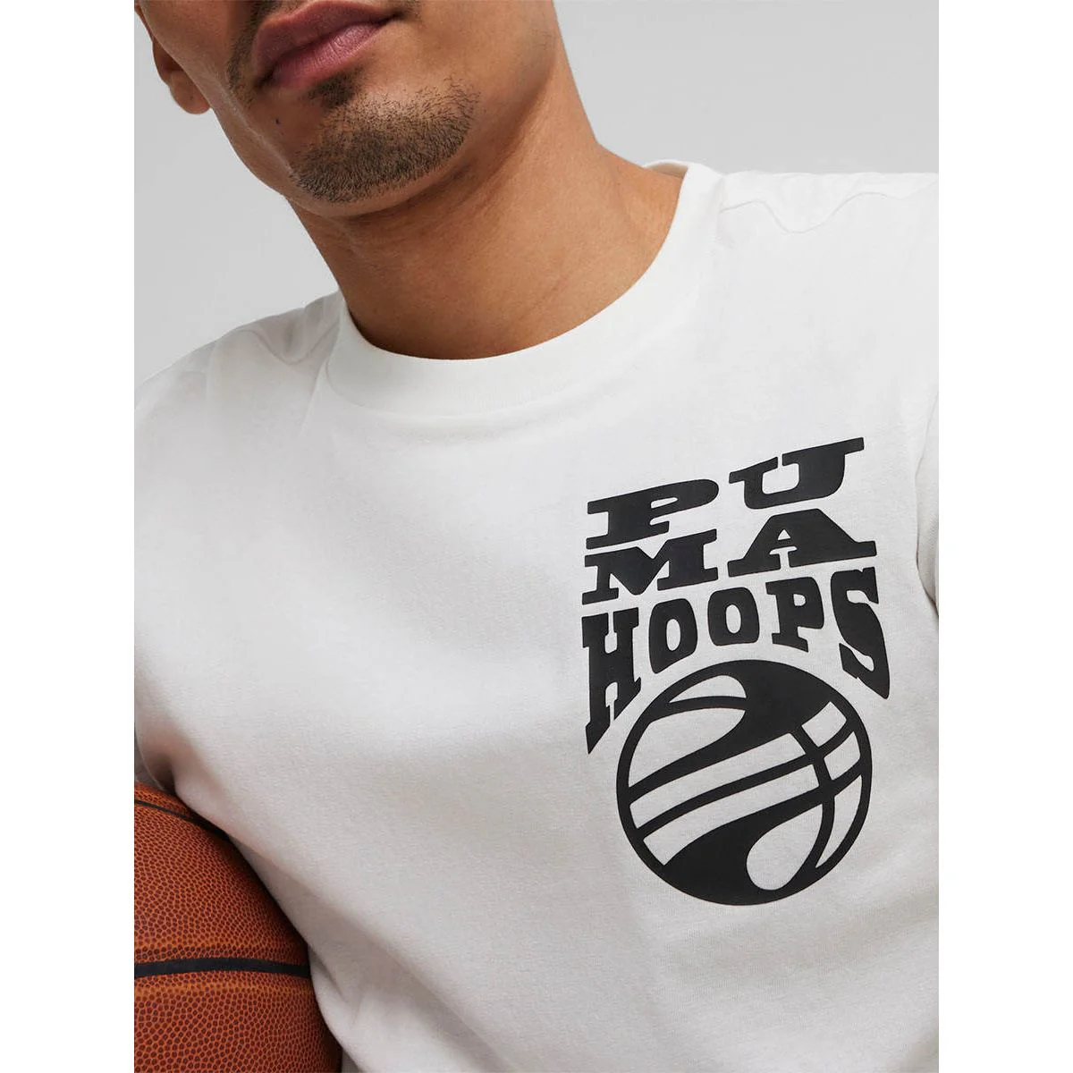 Мужская футболка Puma The Hooper Basketball — цвет белый, размер L (UK SIZE)