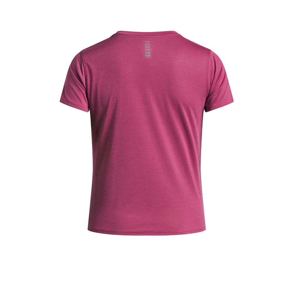 Женская беговая футболка Under Armour Launch Short Sleeve — цвет розовый, размер L (американский размер)