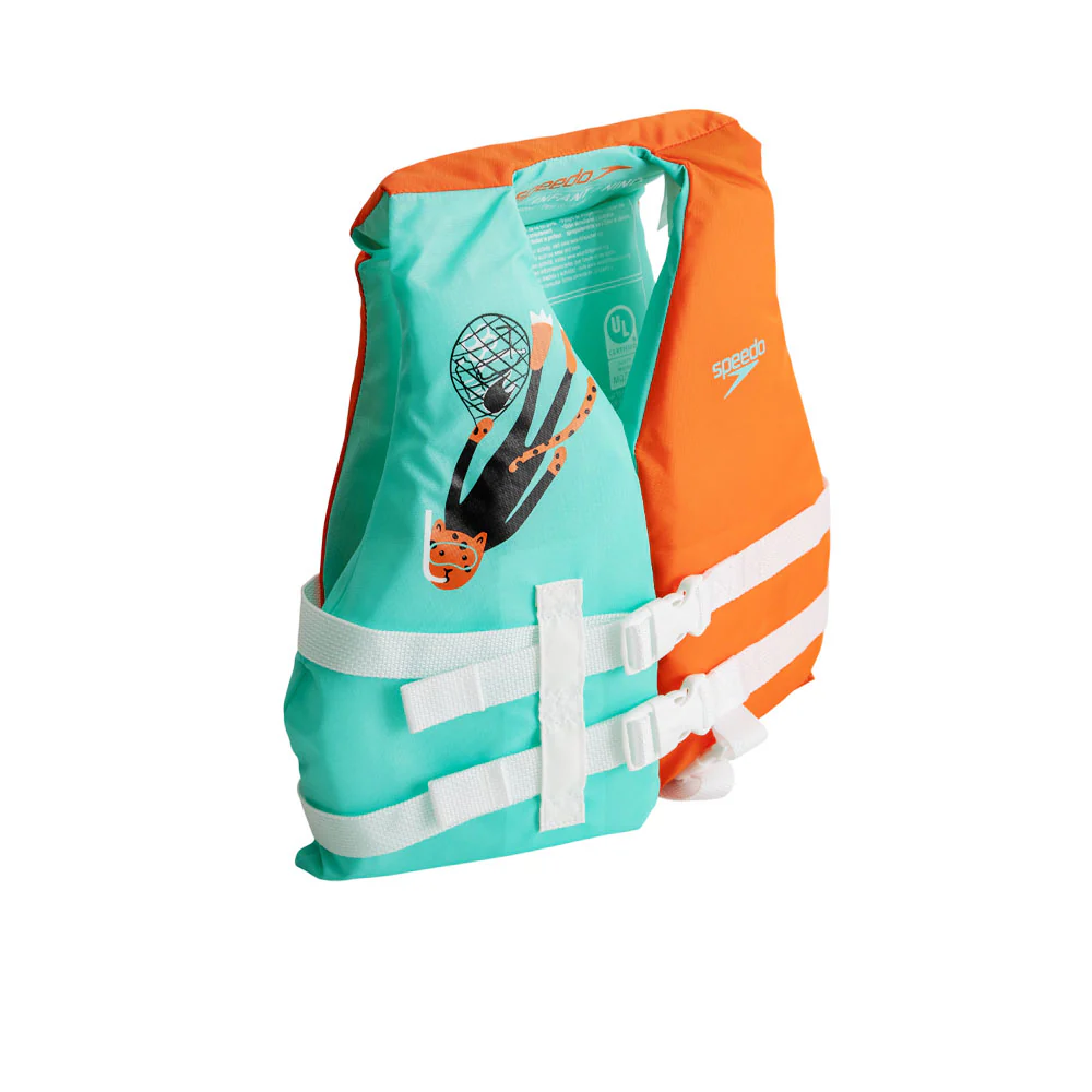 SPEEDO Child Universal Nylon PFD Kids Life Jacket - Orange - ONE SIZE