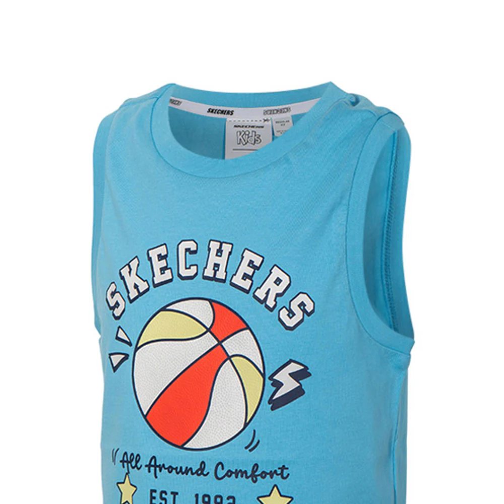 SKECHERS Basketball Culture Kids Tank - Blue - L (US SIZE)