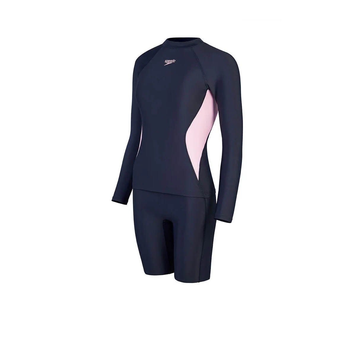 Женский купальник Speedo Long Sleeve Rash Top & Jammer Set — цвет синий, размер UK 32