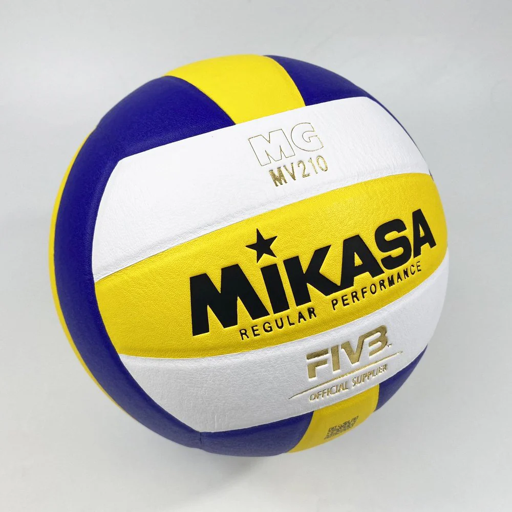 Mikasa วอลเลย์บอล MV210 ลูกวอลเลย์ High Grade Synthetic Leather คุณภาพหนังนิ่ม ทนทาน มีมอก. - Multi color - Volleyball Size 5