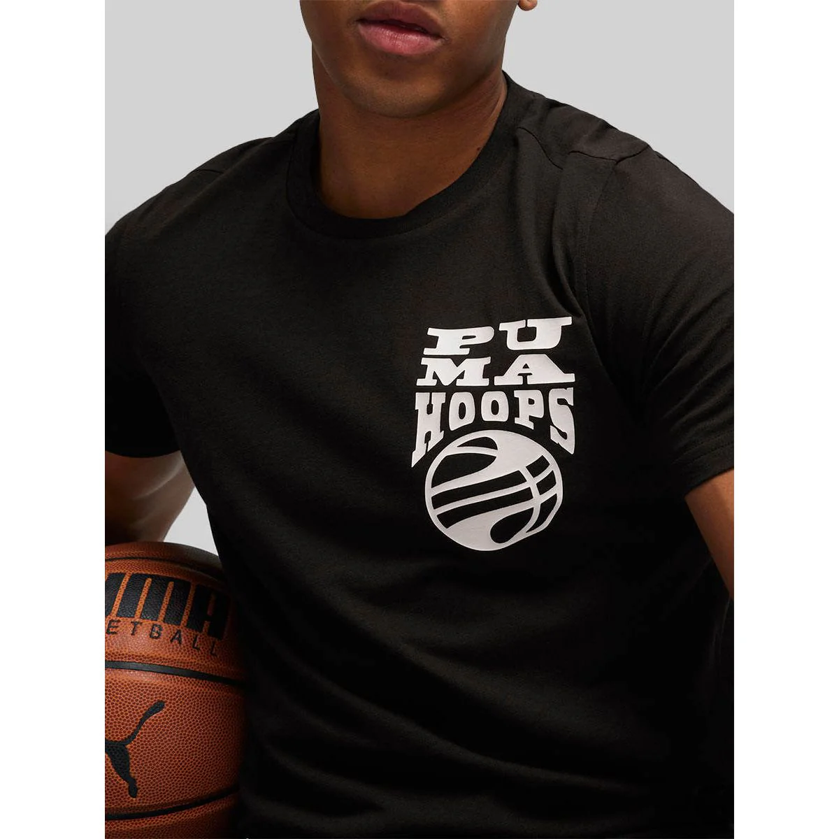 PUMA The Hooper Men's Basketball T-Shirt - Black - L (UK SIZE)