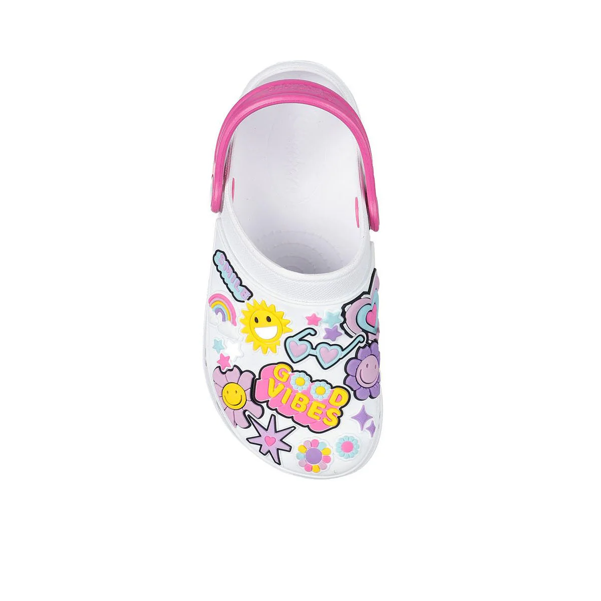 Шарм Skechers Foamies®: Heart er — цвет белый, размер US 1, Vibin Friends Girls Sandals