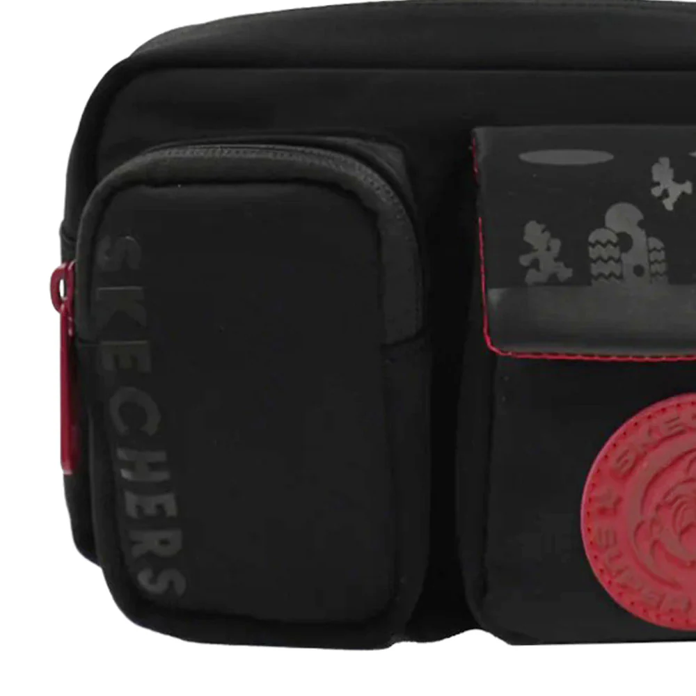 SKECHERS Nintendo Super Mario Unisex Crossbody Bag - Black - ONE SIZE