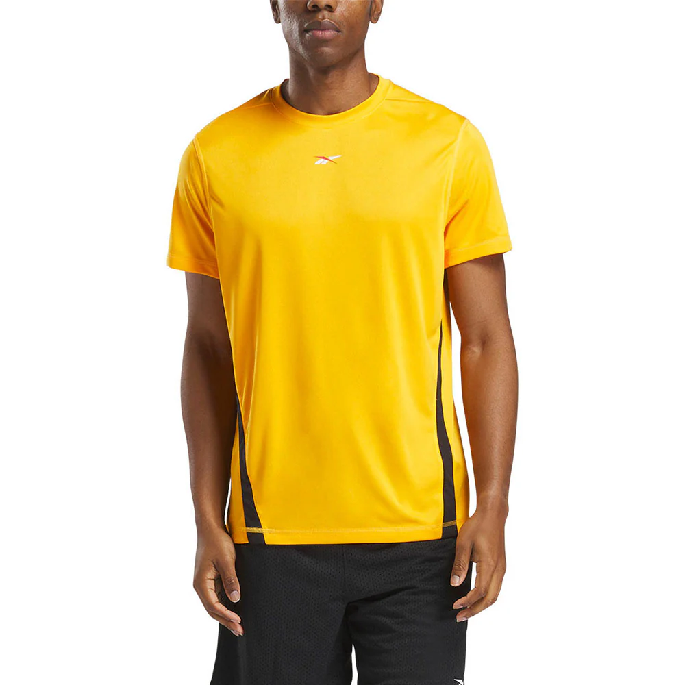Мужская тренировочная футболка Reebok Tech — цвет желтый, размер 2XL (американский размер)