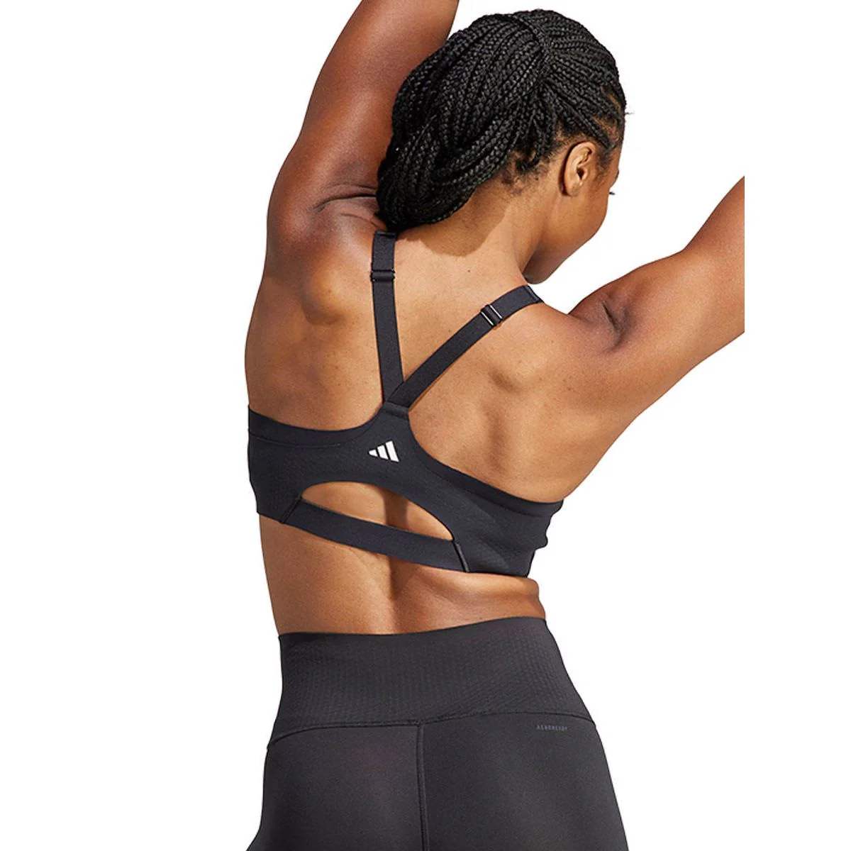 ADIDAS TLRD Impact Luxe High-Support Zip Women's Sports Bra - Black - 75 A