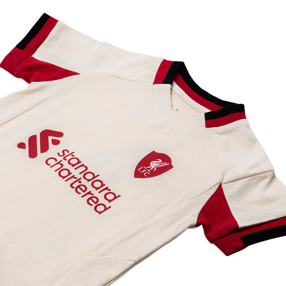 LFC Baby Away 2025/26 Kids Bodysuit - Cream - 12-18 MONTHS