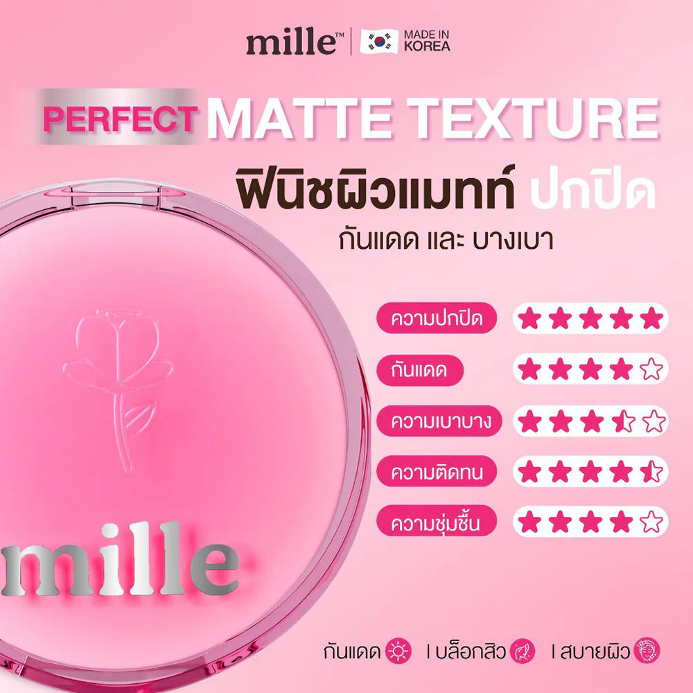 Mille Perfect Matte Long Wear Cushion SPF50 PA+++ 14g