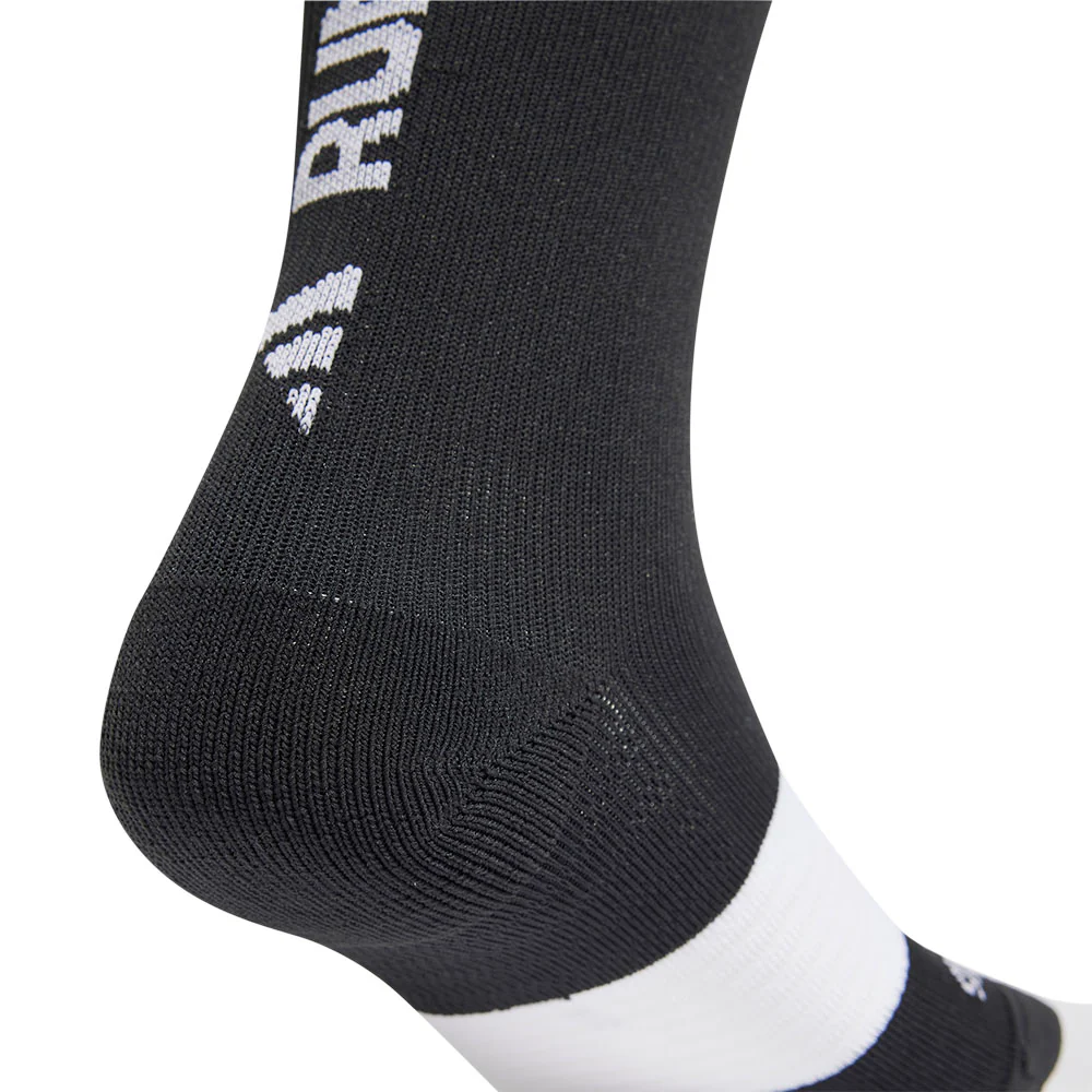 ADIDAS Runxgraphic Unisex Running Socks - Black - L (US SIZE)