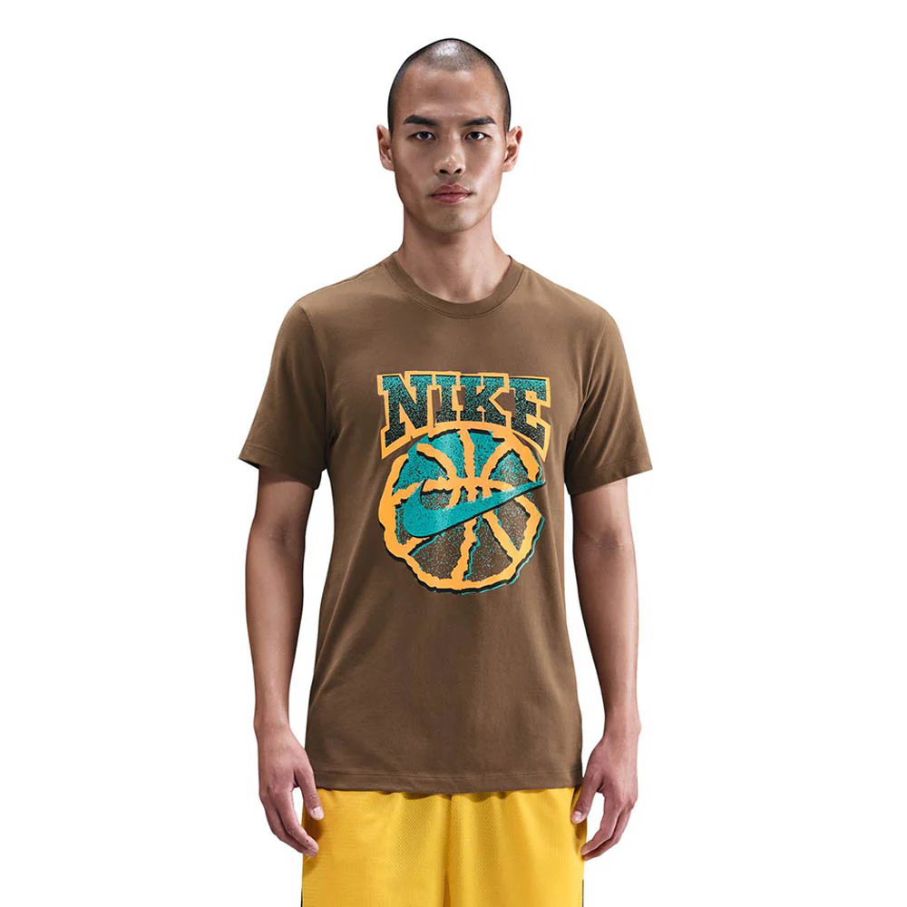Мужская футболка Nike Dri-FIT Basketball — цвет коричневый, размер 2XL (американский размер)