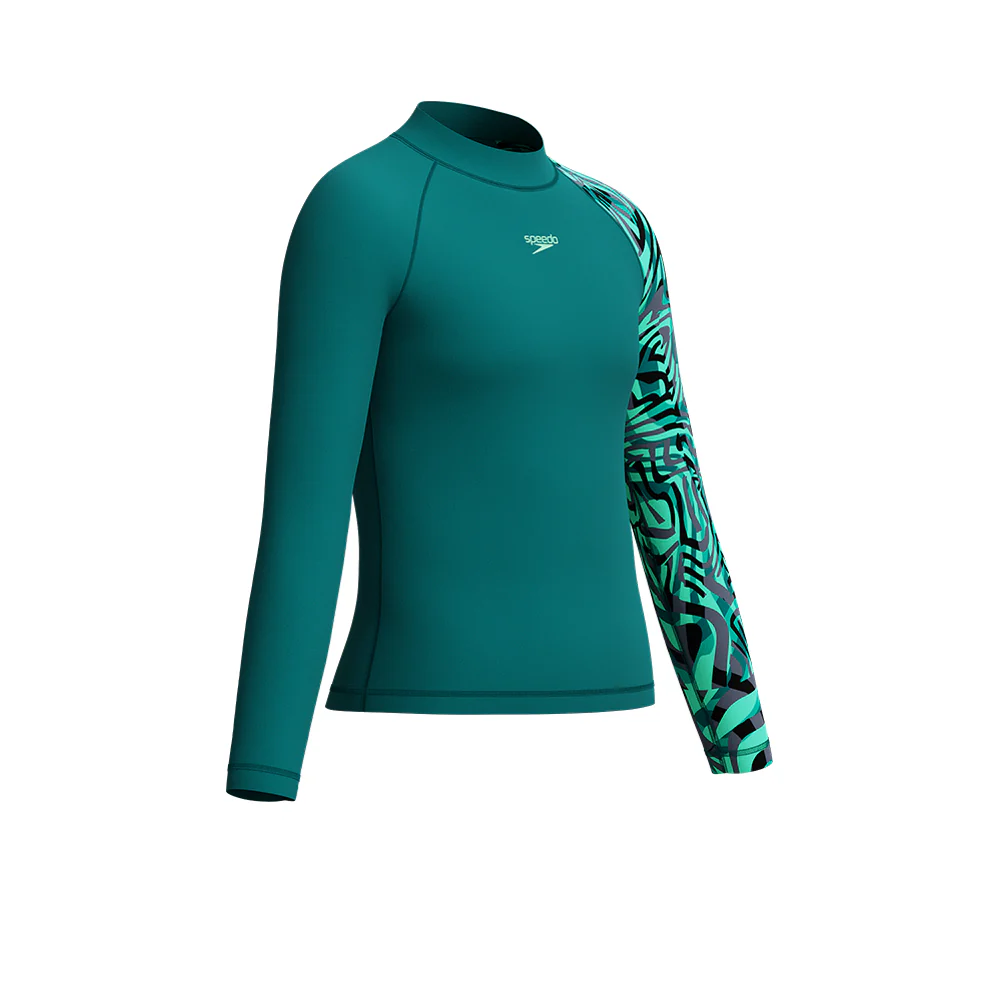 SPEEDO Printed Long Sleeve Boys Rashguard