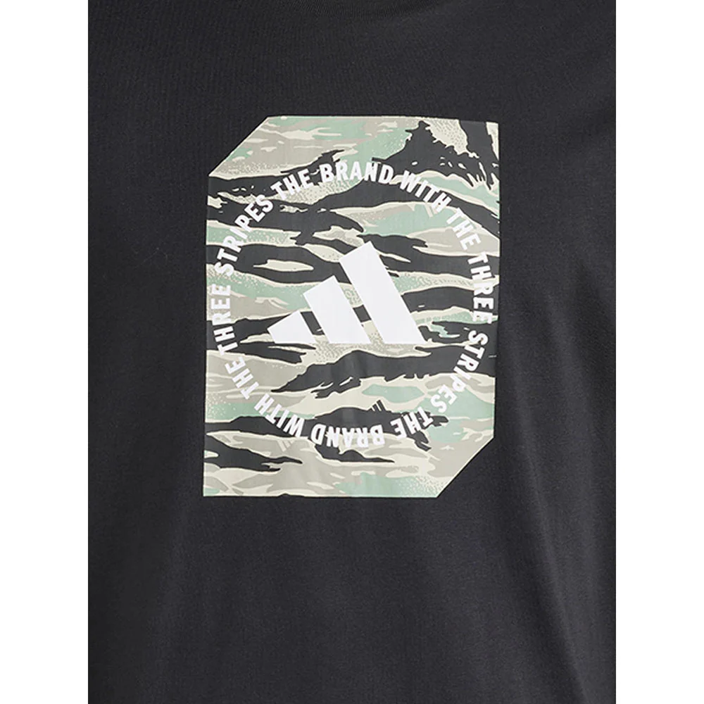 ADIDAS Camo Shape Graphic Men's T-Shirt - Black - 2XL (ASIAN SIZE)